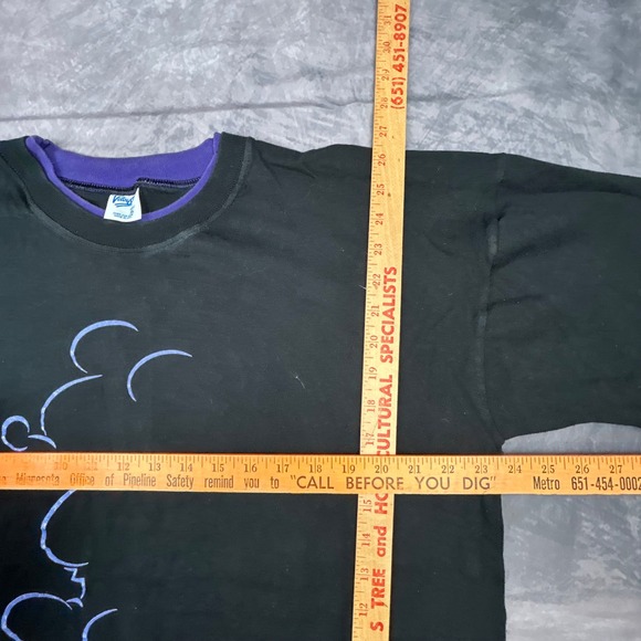 Vintage 90s Velva Sheen Mickey Florida T-Shirt XL Black Purple Double Layer Y2K - Picture 5 of 7